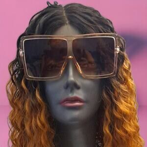 Vintage Oversize Square Sunglasses Luxury Brand Big Frame Women Sun Glasses